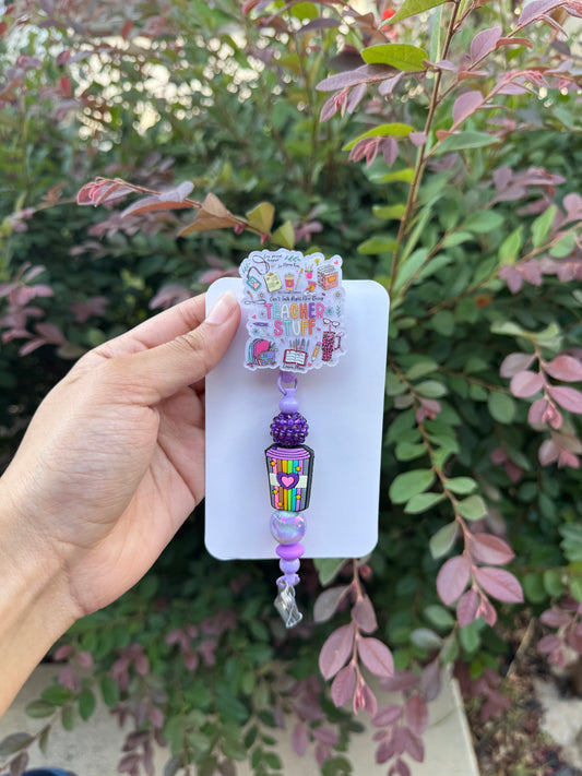 BR40 Teacher Essentials Badge Reel