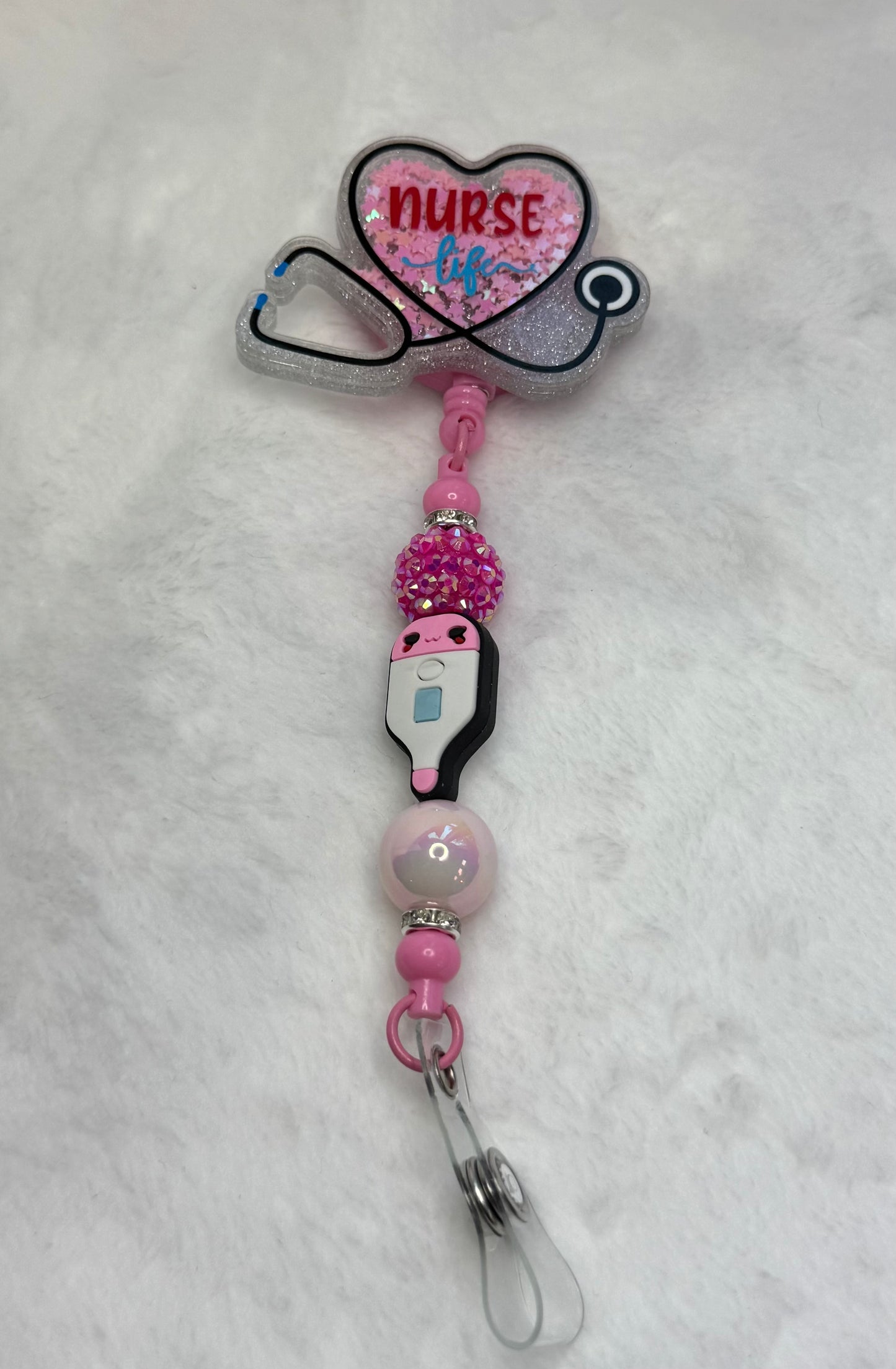 BR10 Nurse Life Stethoscope Shaker Badge Reel