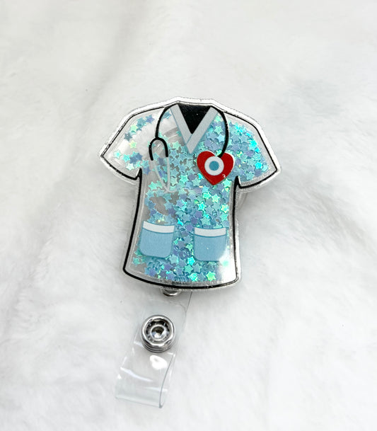 BR5 Medical Scrubs Shaker Badge Reel
