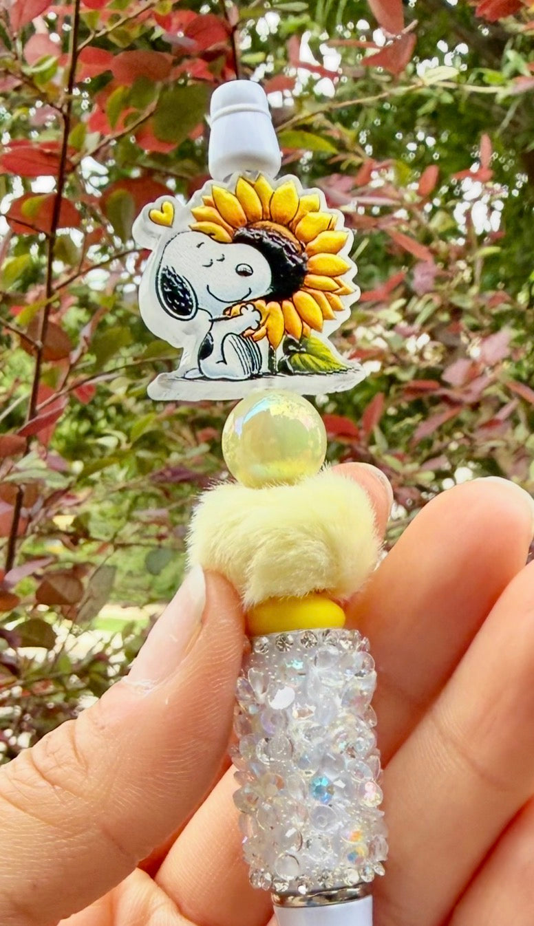 Beaded Pen with Acrylic Focal Bead Live Claims