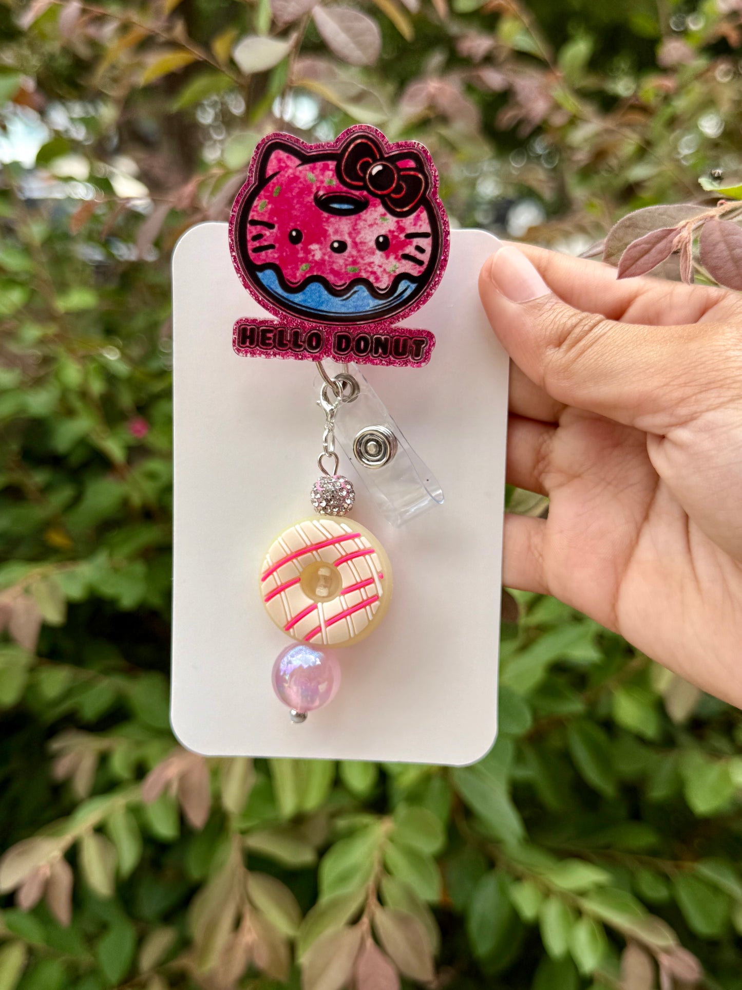 BR46 Hello Kitty Donut Badge Reel