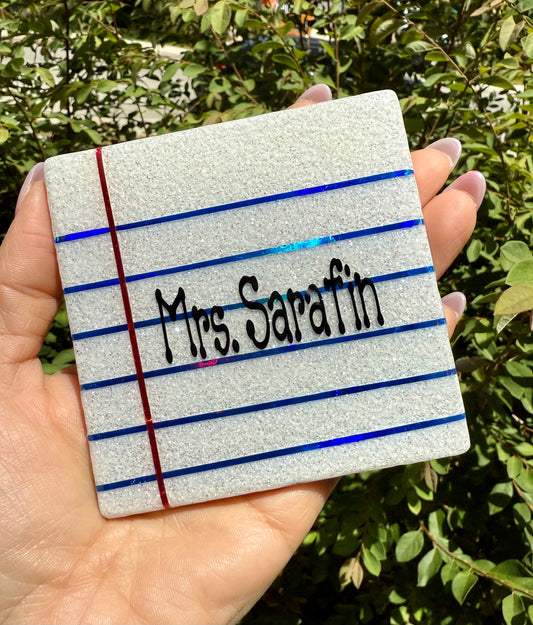 CO1 Sheet of Paper Custom Coaster