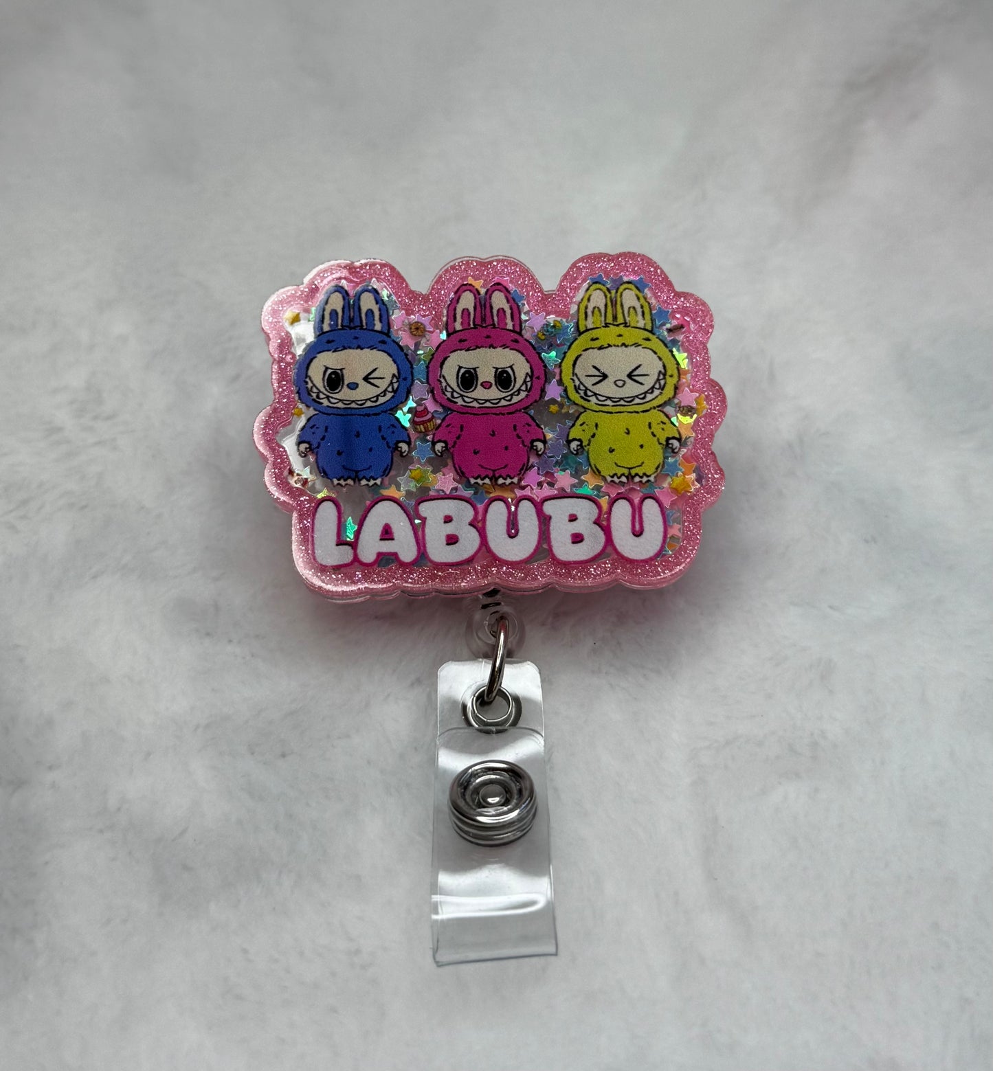 BR26 Labubu Shaker Badge Reel