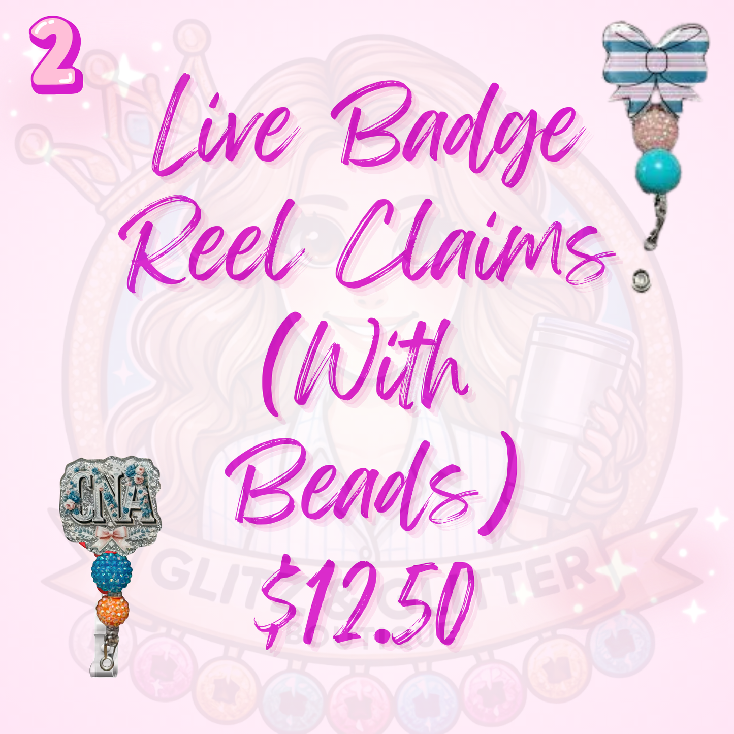 Badge Reel live claim (with beads)