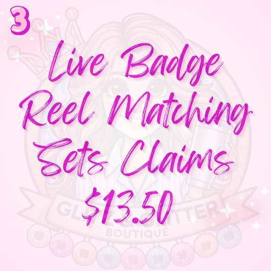 Badge Reel matching set live claim